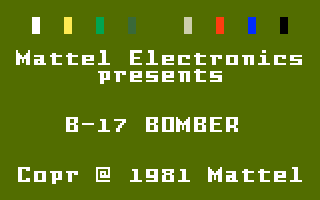 B-17 Bomber screenshot 5 for Intellivision